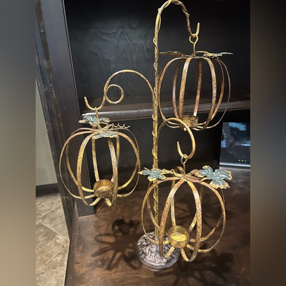 Hobby Lobby Holiday Triple Hanging Pumpkin Candle Holder Poshmark